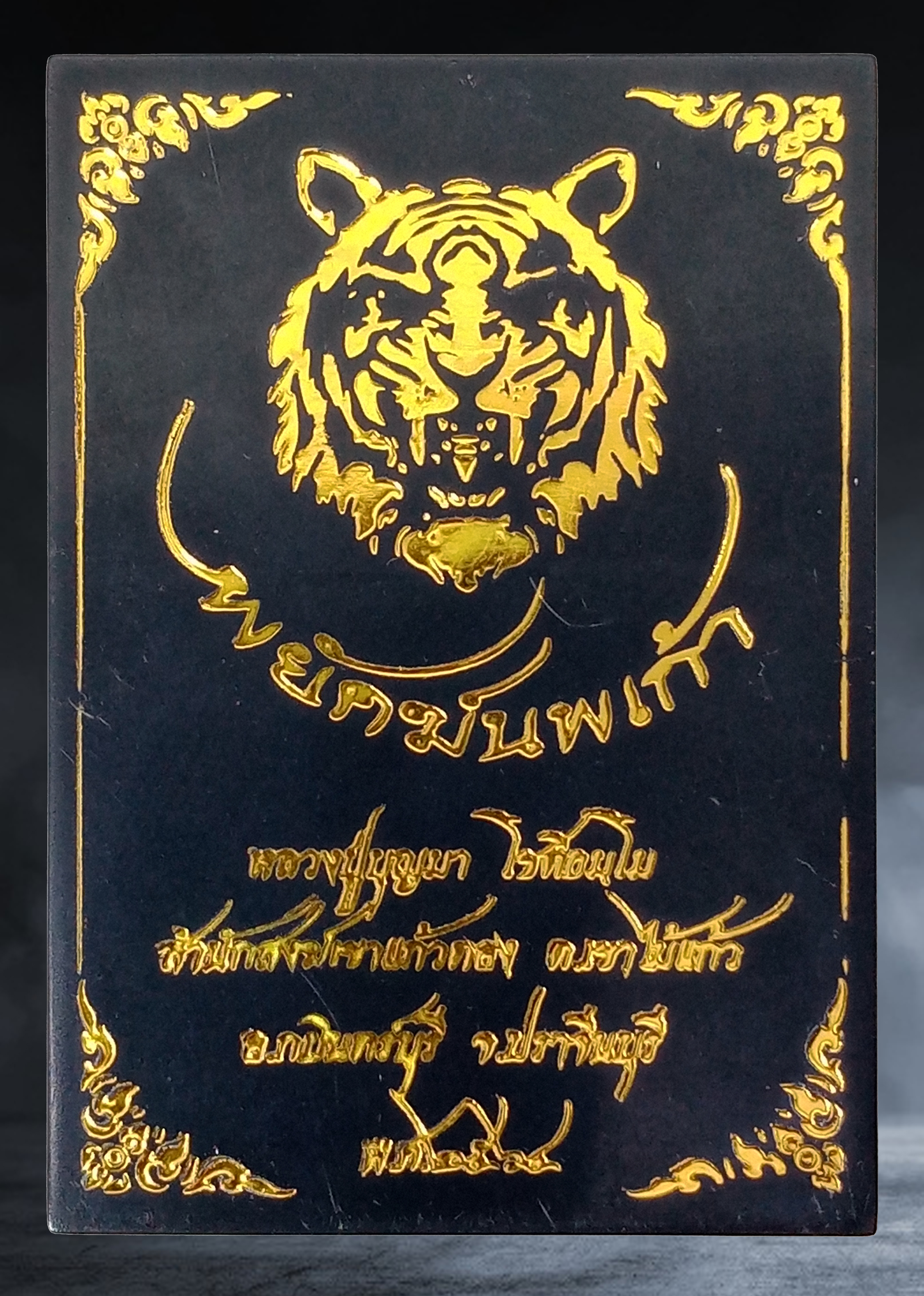 เหรียญ หลวงปู่บุญมา วัดเขาแก้วทอง จ.ปราจีนบุรี รุ่นพยัคฆ์นพเก้าเนื้อทองดงไม่ตัดปีหน้ากากทอง หมายลเข ๕๘ ปี ๒๕๖๔