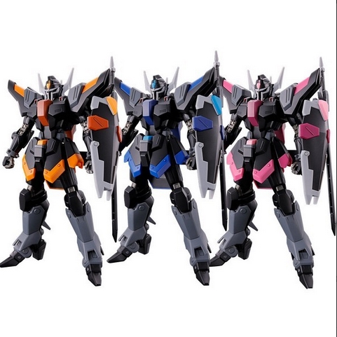 *กล่องบุบ Bandai 4573102671844 p bandai hgce black knight squad Rud-ro.A redelard custom & daniel custom & liu custom set