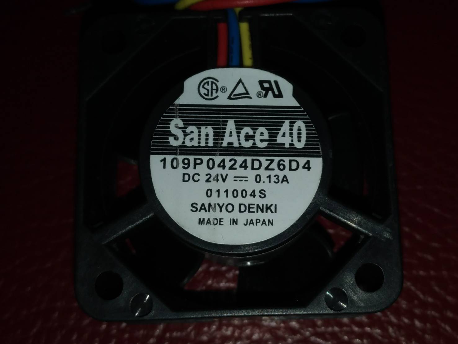 SANYO DENKI 109P0424DZ6D4 FAN 24VDC