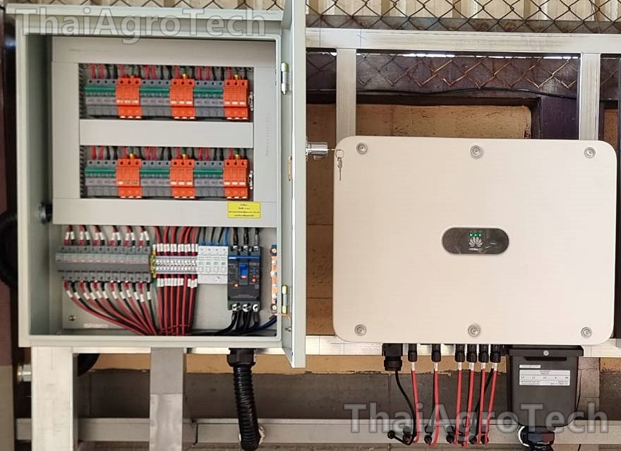 ตู้คอมบายเนอร์ใช้กับงานติดตั้งระบบโซล่าเซลล์ 1000V ดีซี 6 สตริง 50-60กิโลวัตต์ 3เฟส พร้อมเบรคเกอร์กันไฟดูด RCBO MCCB AC-DC Combiner Box RCBO 6String 3Ph