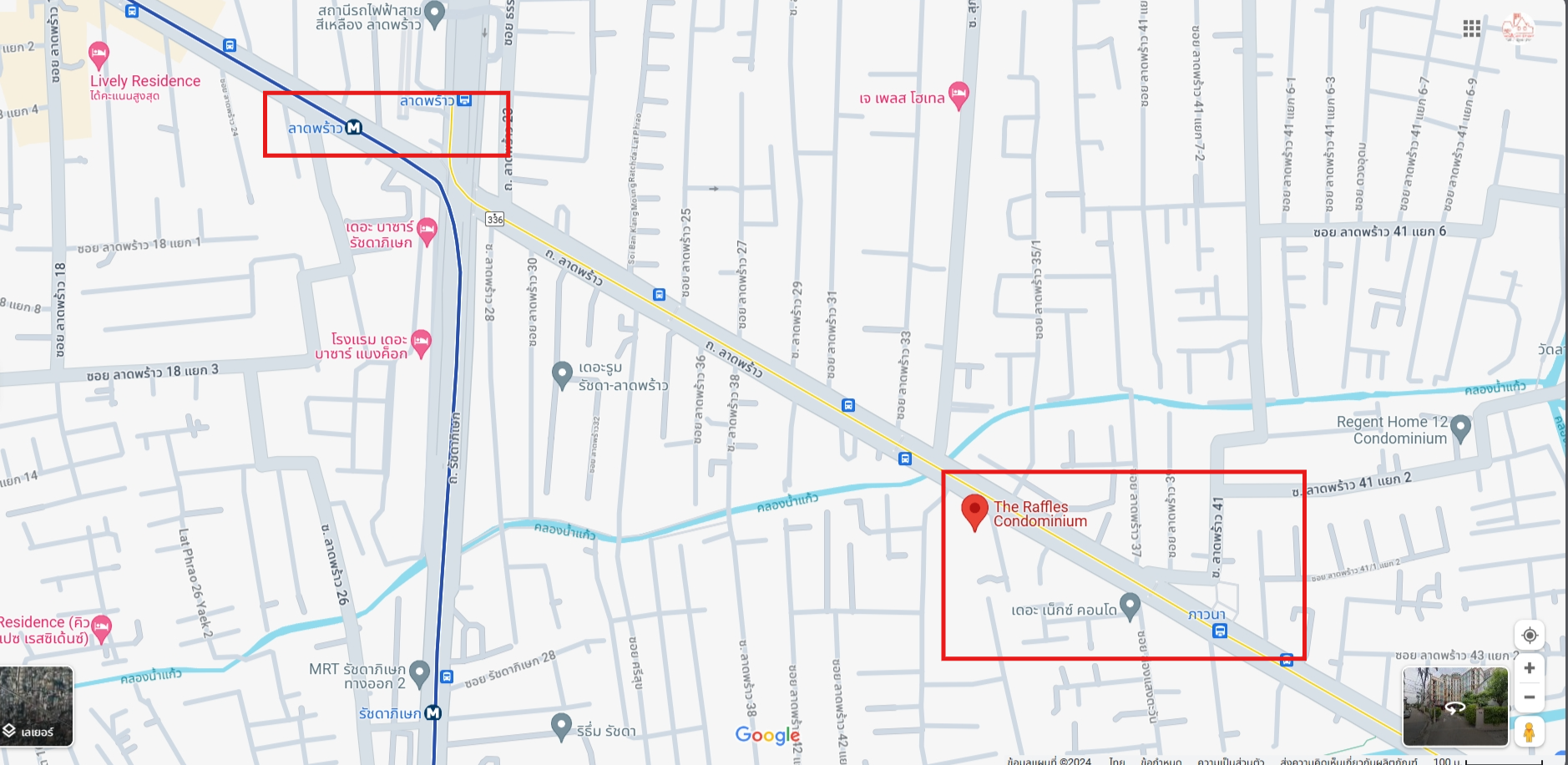 ปล่อยเช่าคอนโด The Raffles (เดอะ ราฟเฟิล) ติดถนนลาดพร้าว 42/1 - 1ห้องนอน 1ห้องน้ำ 1ห้องนั่งเล่น - ใกล้ ใกล้ MRT ภาวนา ลาดพร้าว - ขนาดห้อง 35 ตรม. ชั้น 8