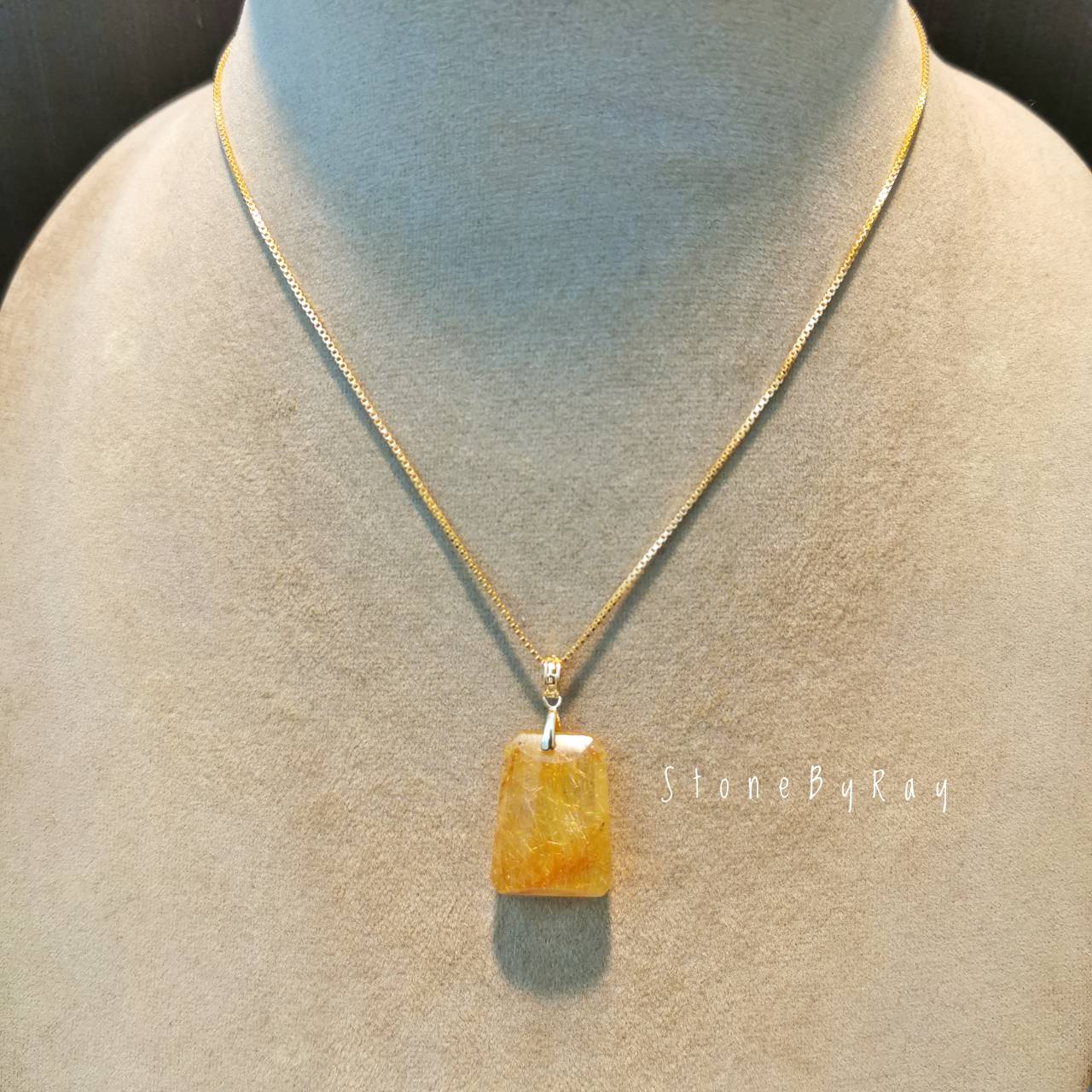 จี้หินไหมทอง (Rutilated Quartz)