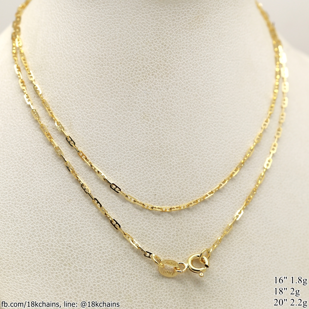 สร้อยอิตาลี18kแท้ ลายกุชชี่