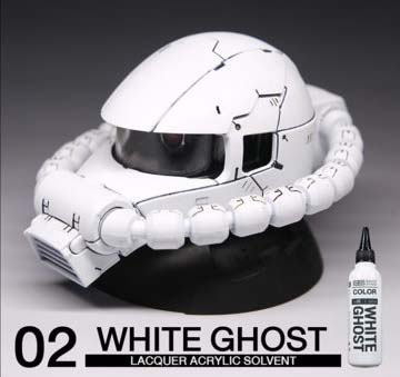 8858878100028 (raditz) 02L White Ghost 120ml. สีขาวเงา ขวดใหญ่ 120มล.