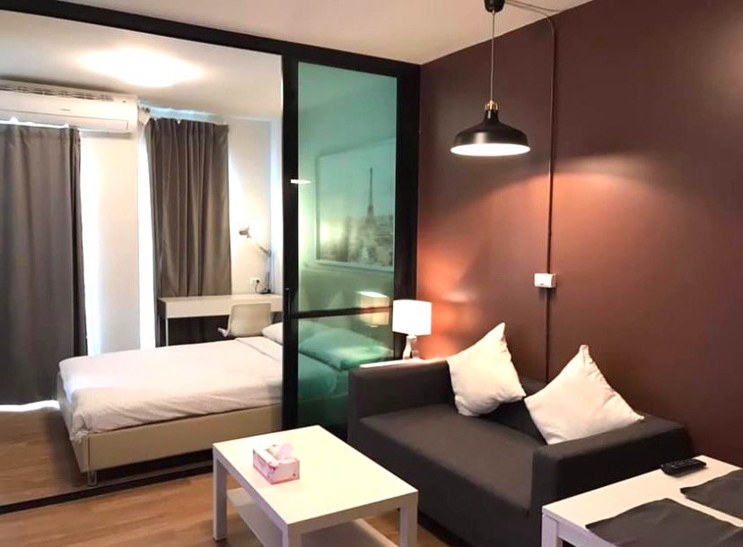 ปล่อยเช่าคอนโด Unio Sukhumvit 72 (ยูนิโอ สุขุมวิท 72) - แต่งสวยน่าอยู่ 1ห้องนอน 1ห้องน้ำ 1ห้องนั่งเล่น - ใกล้ BTS แบริ่ง - ขนาดห้อง 28 ตรม. ชั้น 4 ตึก D