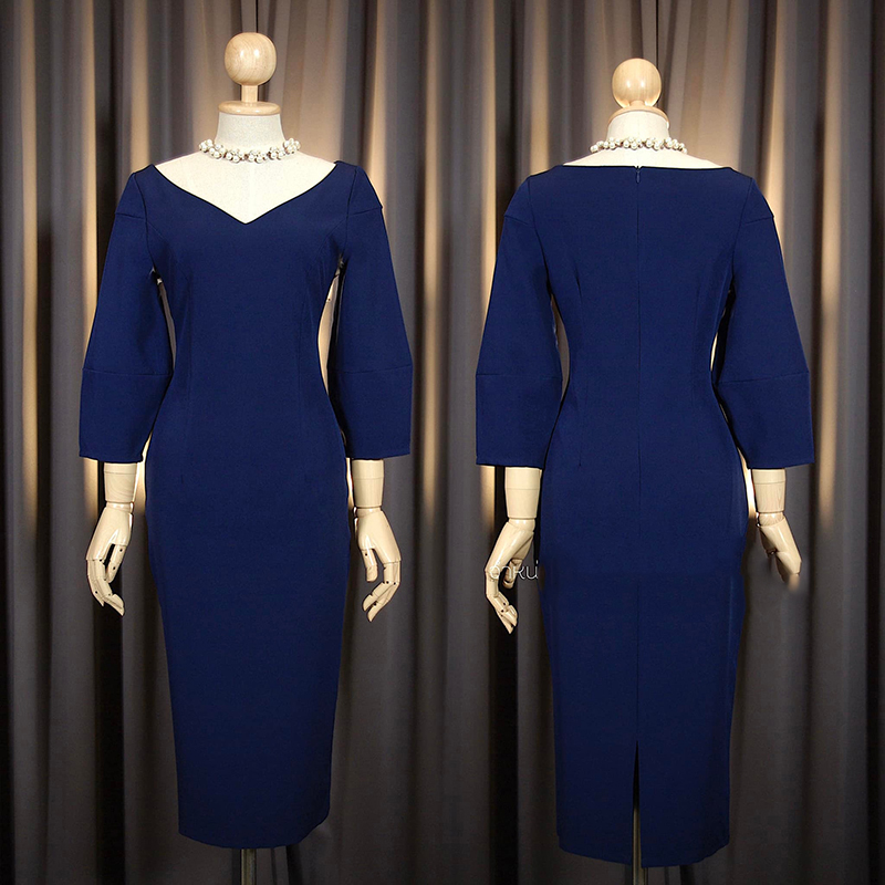 kudapy เดรสสั้นสีขาว/สีชมพูเข้ม/สีชมพูอ่อน/สีเขียวมิ้นท์/สีกรมท่า ทรงเรียบหรู ลัคชูรี่ลุคมากๆคอวี แขนศอก ใส่สบายกระโปรงสอบ ผ่าหลังเดินง่าย