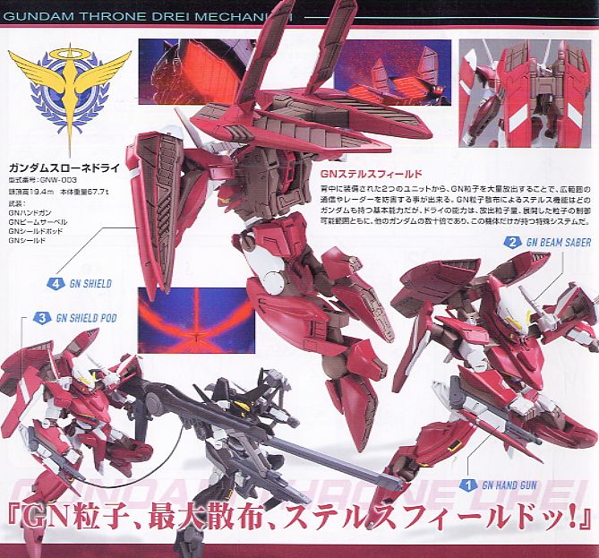 Bandai 4573102606440 hg 1/144 14 GNW-003 Gundam Throne Drei 1600yen