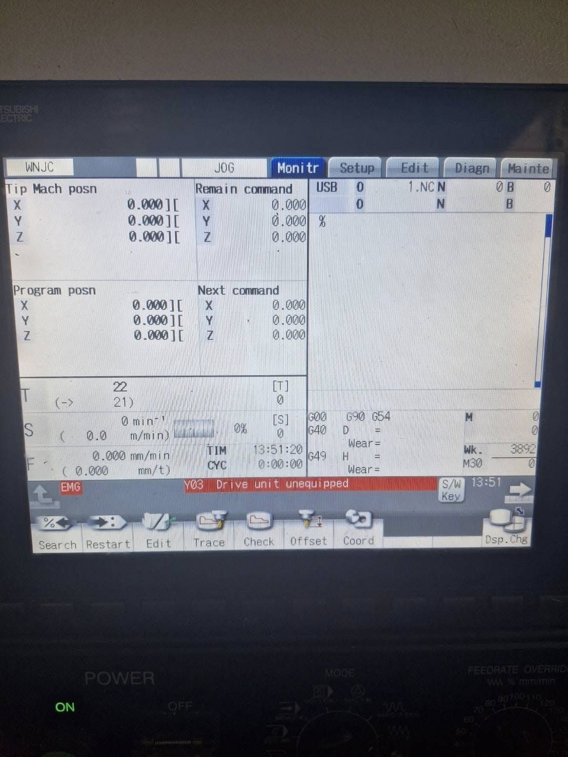 ซ่อม MITSUBISHI MDSEMSPV310080B กล่องรวม SERVO drive รุ่นใหม่ล่าสุด ใช้กับ M80 อาการเสีย ALARM Y03 DRIVE UNIT EQUIPPED
