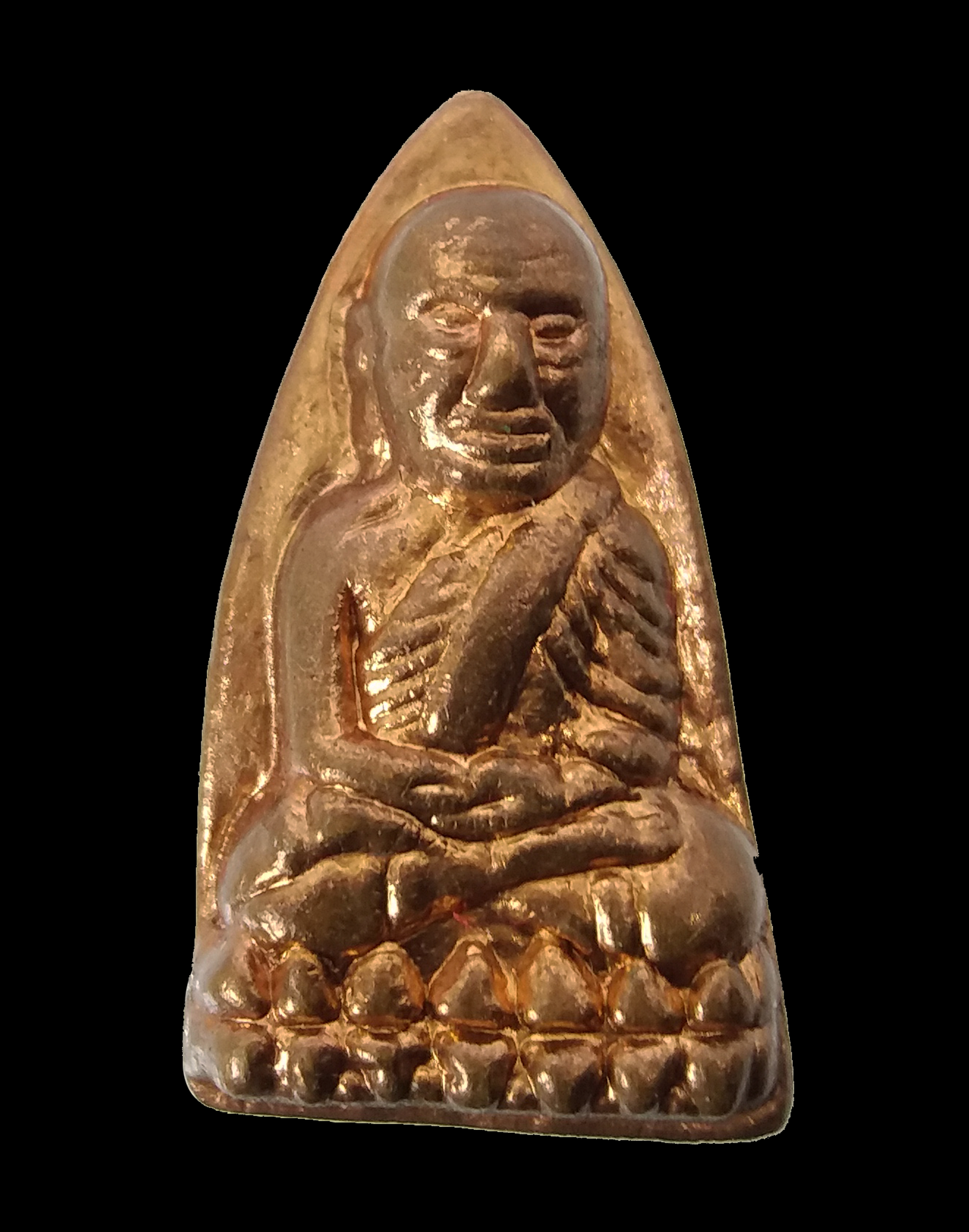 หลวงปู่ทวดหลังเตารีดเล็ก พ่อท่านบุญให้ วัดท่าม่วง จ.นครศรีธรรมราช รุ่นยันต์มงคล เนื้อทองแดง ปี ๒๕๕๓ องค์ที่ ๒