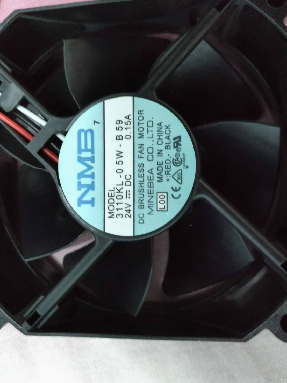 NMB 3110KL-05W-B59 พัดลมสำหรับเครื่อง CNC