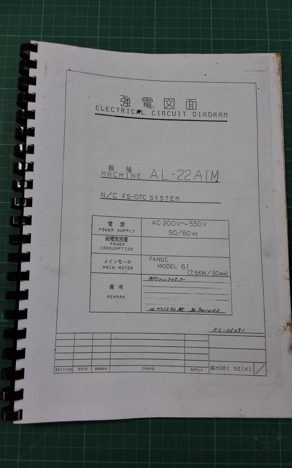 MORI SEIKI WIRING DIAGRAM AL-22ATM FS-OTC SYSTEM