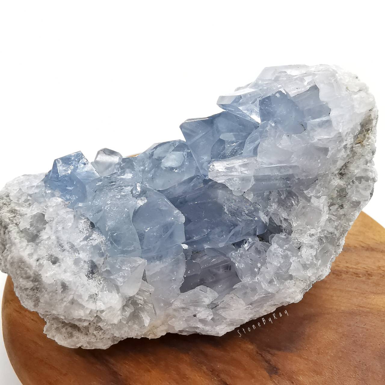 หินเซเลสไทน์ผลึกธรรมชาติ Celestine