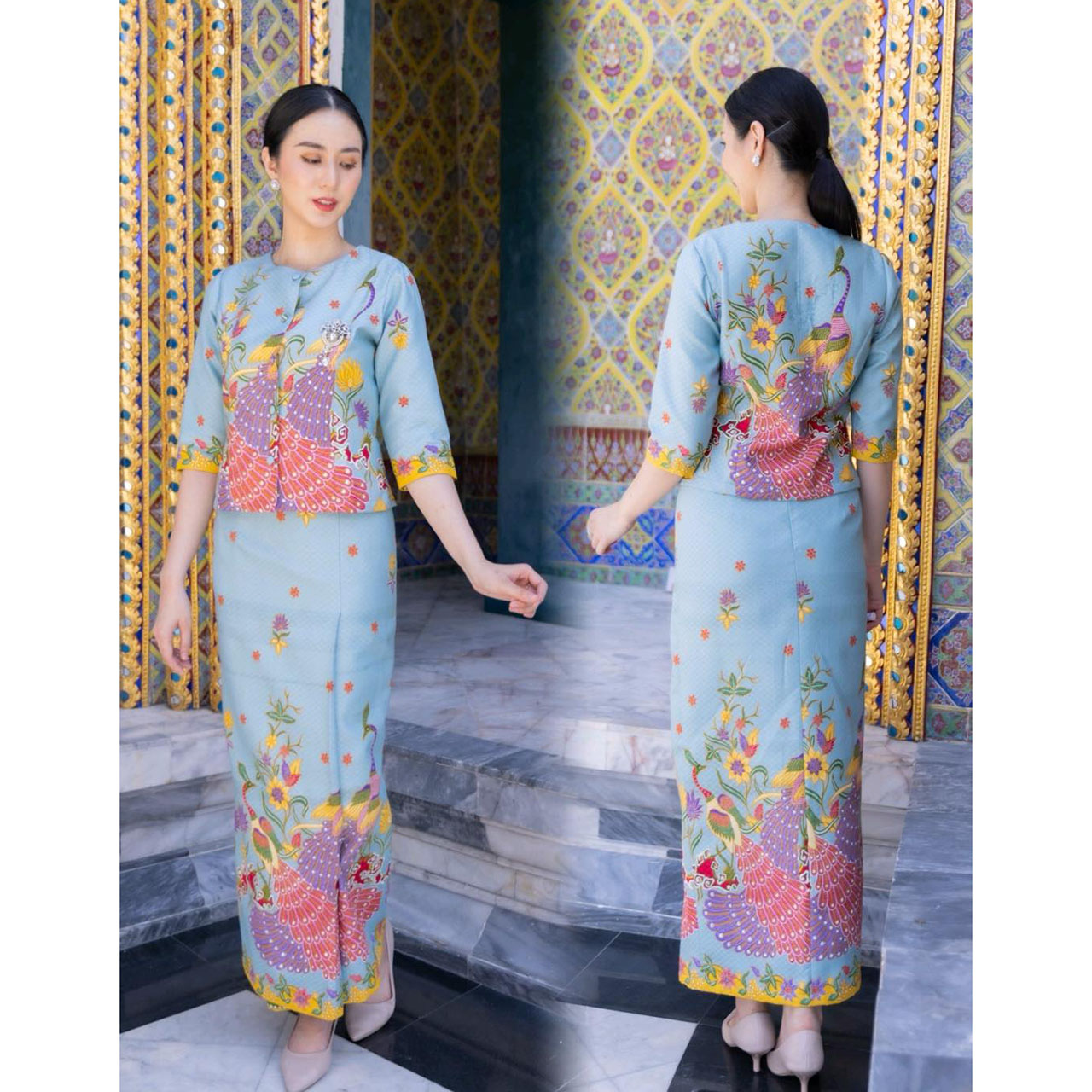 kudapy ชุดเซ็ทเนื้อผ้า ผ้าคอตตอนพิมพ์ลายสีสดใส ลายสวย ผ้าไม่บางใส ไม่เห็นชั้นใน สีไม่ตก ผ้าไม่ยืดไม่หด อัดกาวทั้งชุด