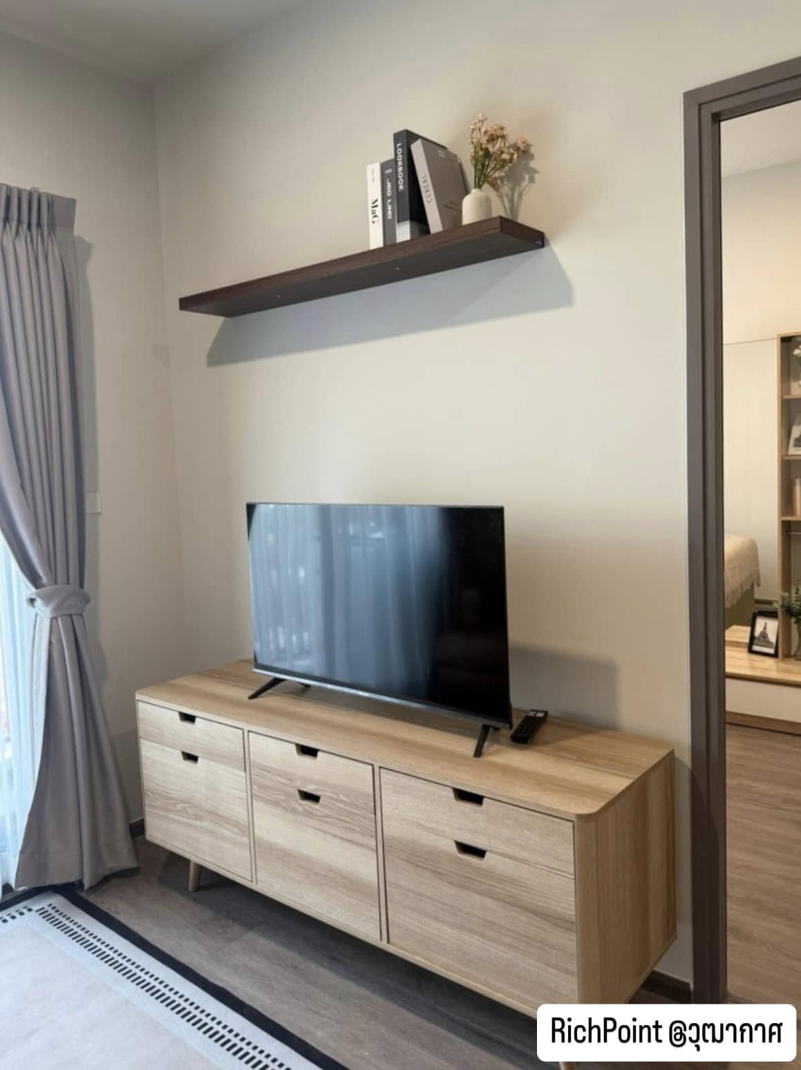 ให้เช่าห้องใหม่แบบ 1ห้องนอน 1ห้องน้ำ โซนพื้นที่ BTS วุฒากาศ คอนโด Rich Point @ BTS Wutthakat (ริช พอยท์ @ บีทีเอส วุฒากาศ) ขนาดห้อง 30 ตรม. ชั้น 9