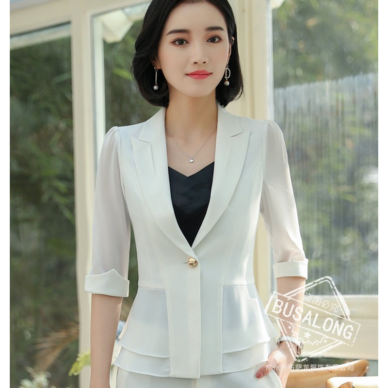 kudapy เสื้อสูท สีขาว เสื้อสูทแฟชั่น เสื้อสูทสำหรับผู้หญิง พร้อมส่ง ผ้าคอตตอน 100 % เนื้อดี คุณภาพงานพรีเมี่ยม