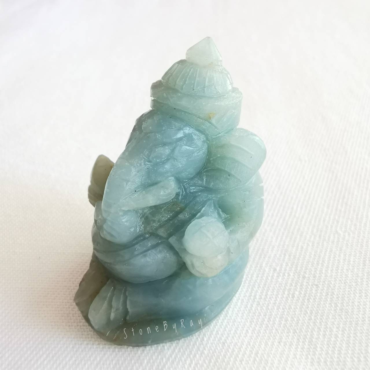 อความารีนแกะสลักองค์พระพิฆเนศ Aquamarine