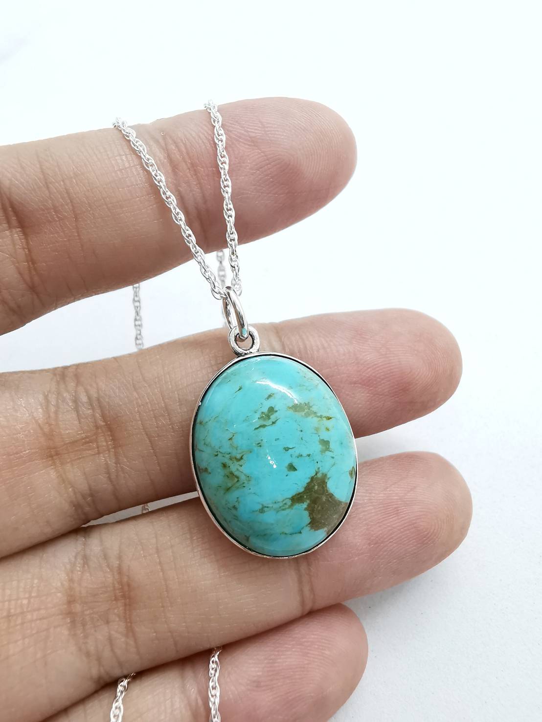 สร้อยคอเงินจี้หินเทอร์ควอยส์ Turquoise