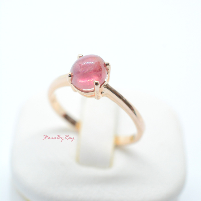 แหวนพลอยทัวมาลีนสีชมพู(Tourmaline)