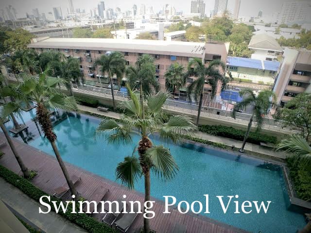 Casa Condo Asoke - Dindaeng ให้เช่าห้องน่าอยู่วิวสระว่ายน้ำ สอบถามแอด Line ID : Smile-easy