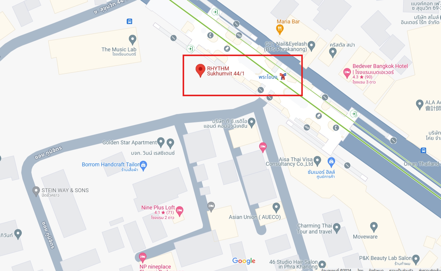 ปล่อยเช่าคอนโด Rhythm Sukhumvit 44/1 (ริทึ่ม สุขุมวิท 44/1) - 1ห้องนอน 1ห้องน้ำ 1ห้องนั่งเล่น 1ห้องครัว - ใกล้ BTS พระโขนง - ขนาดห้อง 45 ตรม. ชั้น 16