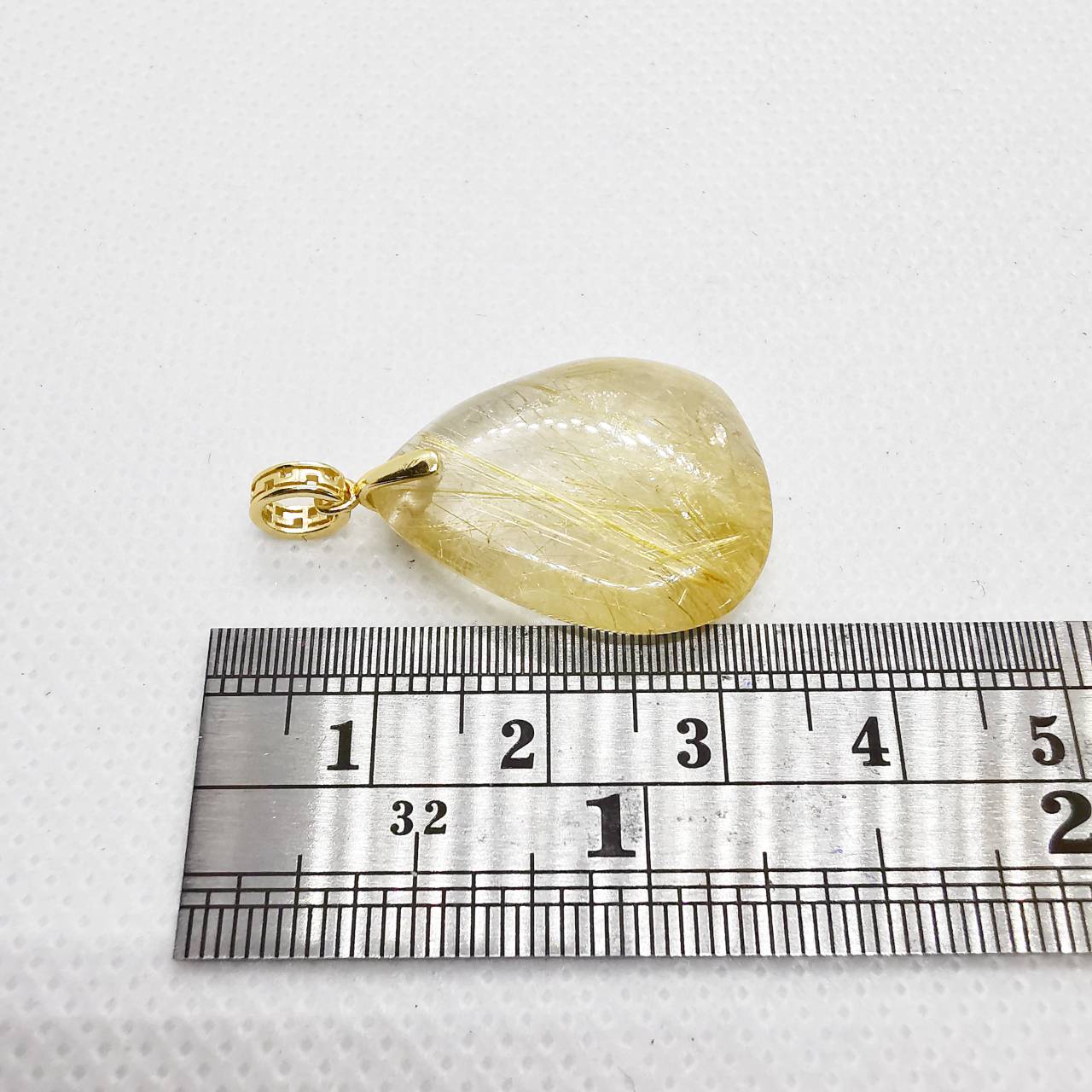จี้หินไหมทอง Rutilated Quartz