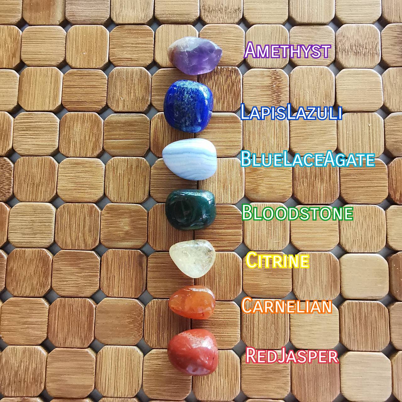 หินจักระขัดเงา7ชนิด (Chakra Stones)