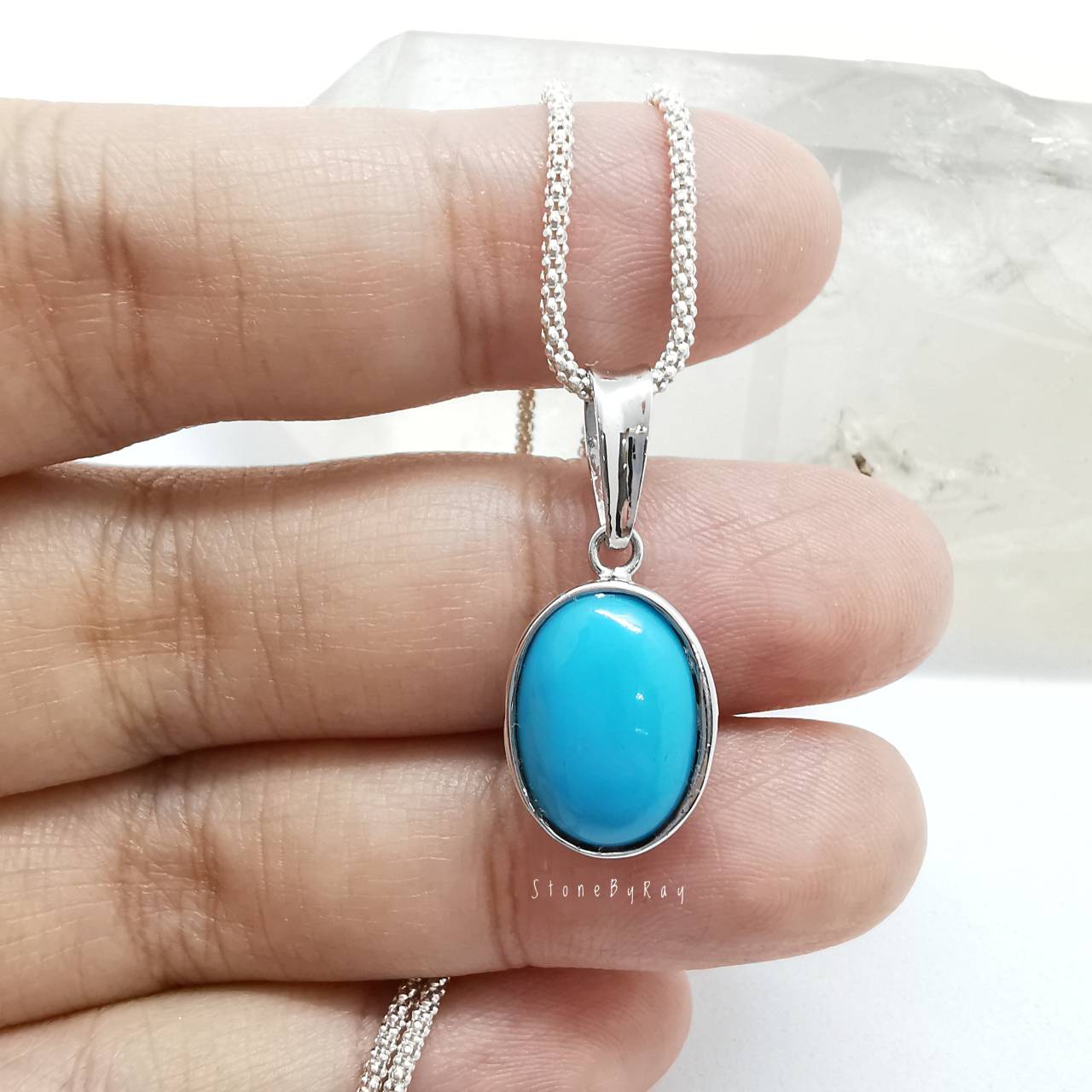 สร้อยคอเงินจี้หินเทอร์ควอยส์ Turquoise
