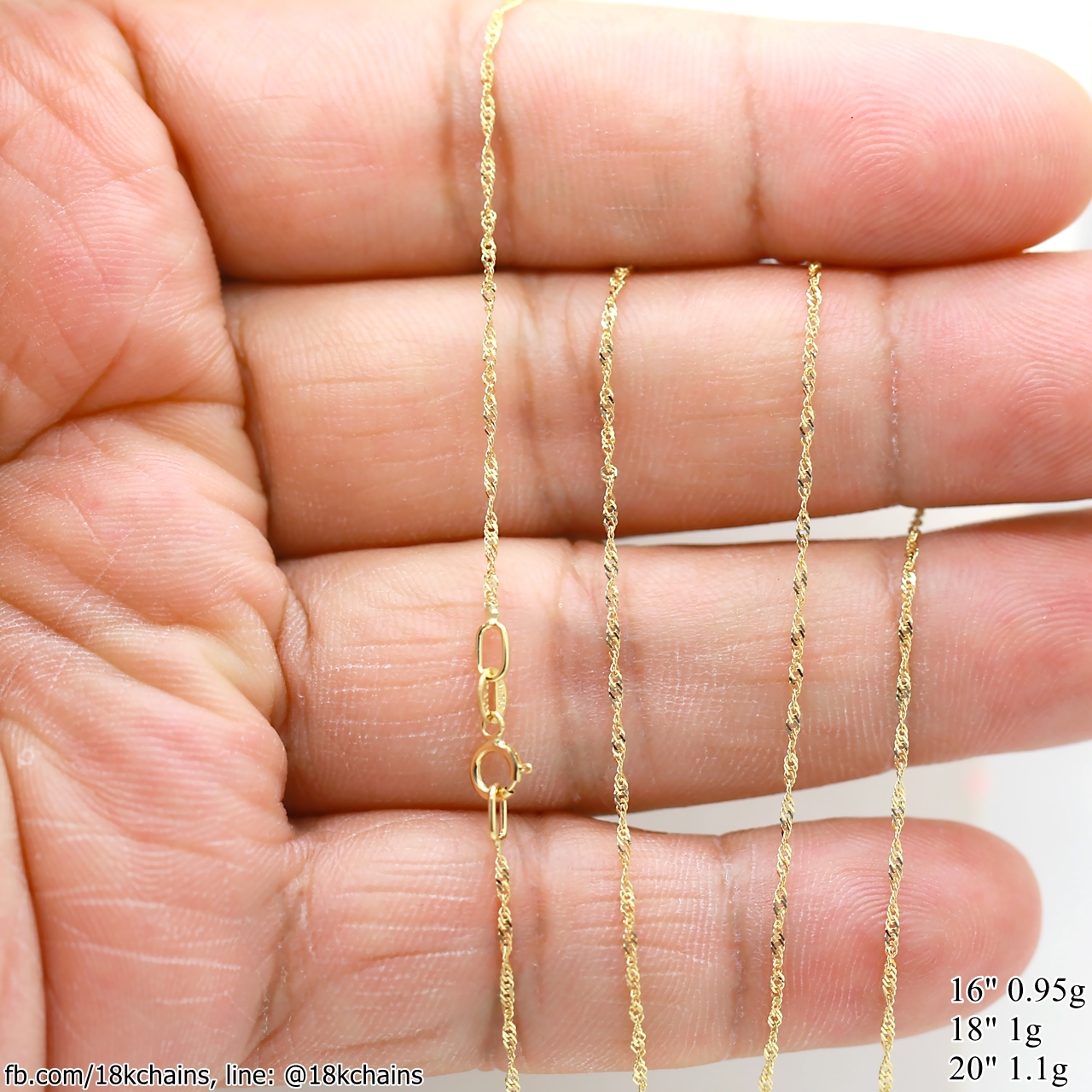 สร้อยอิตาลี18kแท้ ลายดิสโก้รุ่นเล็ก