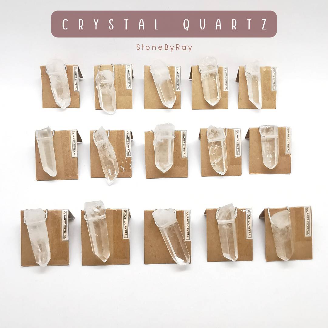 จี้หินคริสตัลควอตซ์ผลึกธรรมชาติ (Crystal Quartz)