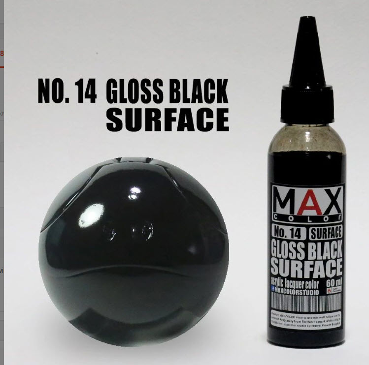 140114 max 14 Gloss Black Surface รองพื้นสีดำ เงา