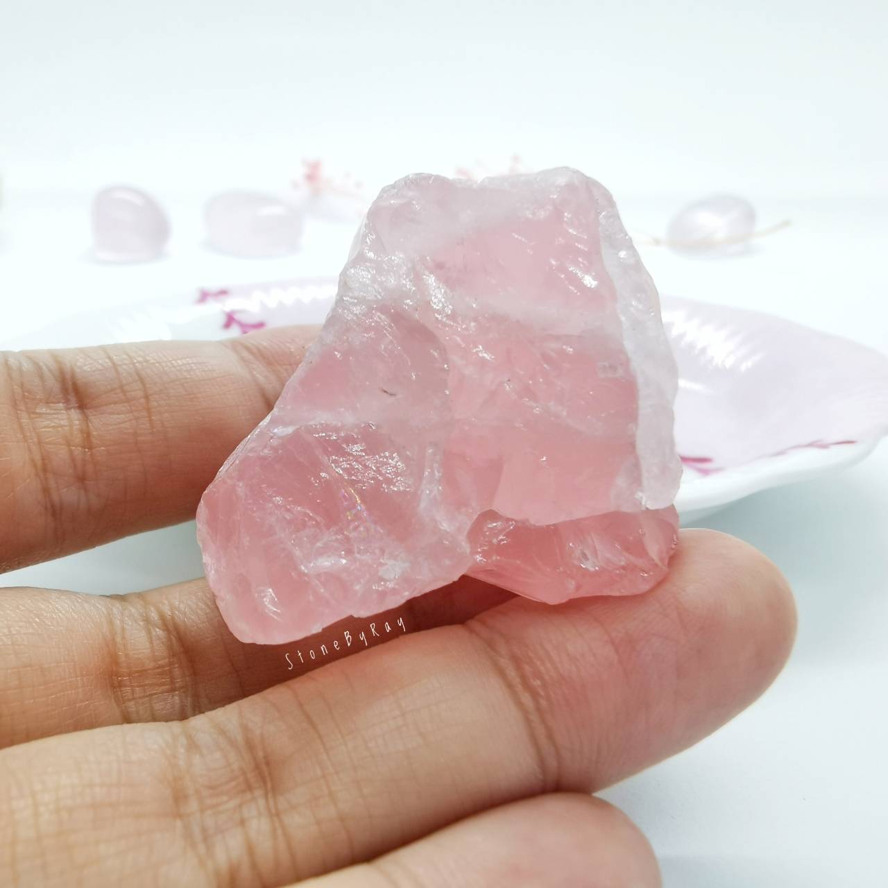 หินโรสควอตซ์ก้อนธรรมชาติ(Rose Quartz)
