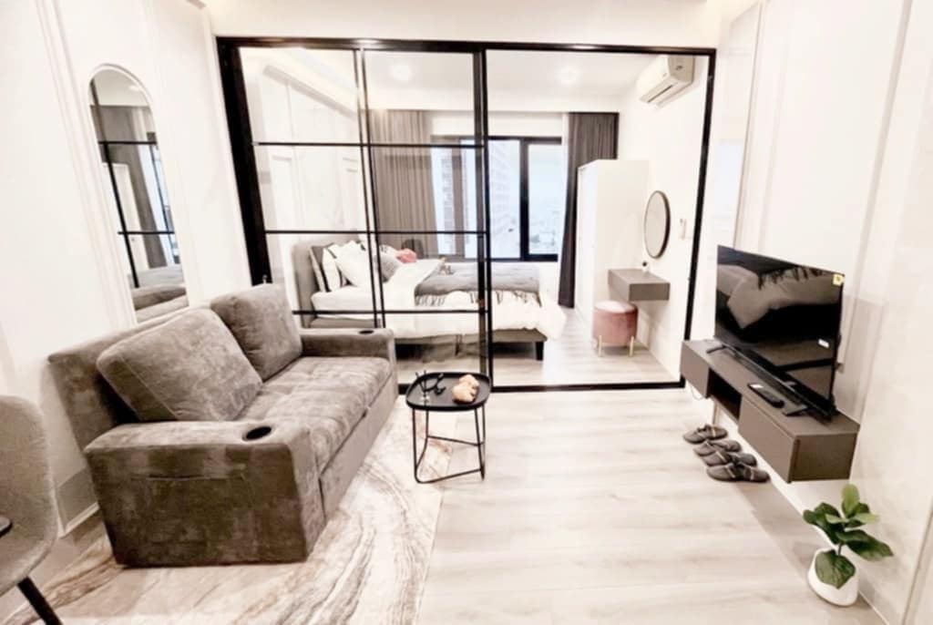 ปล่อยเช่า Blocs 77 (บลอคส์ 77) - โซนพื้นที่ BTS อ่อนนุช 1ห้องนอน 1ห้องน้ำ 1ห้องนั่งเล่น - ขนาดห้อง 31.53 ตรม. ชั้น 16 - ให้เช่า 15,500 ต่อเดือน