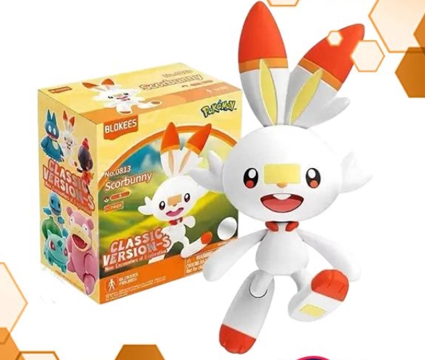 BLOKEES 810181531015 BLOKEES FIGURES POKEMON 74011 CLASSIC VERSION S SCORBUNNY