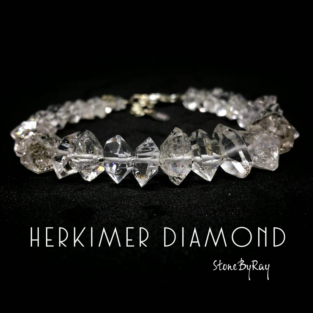 สร้อยข้อมือหินเฮอร์คิเมอร์ไดม่อน (Herkimer Diamond)