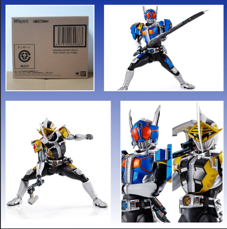 (เหลือ1ชิ้น ทักแชทก่อนโอน) jp lot 4573102629883 s.h.figuarts masked rider den-o rod form / ax form