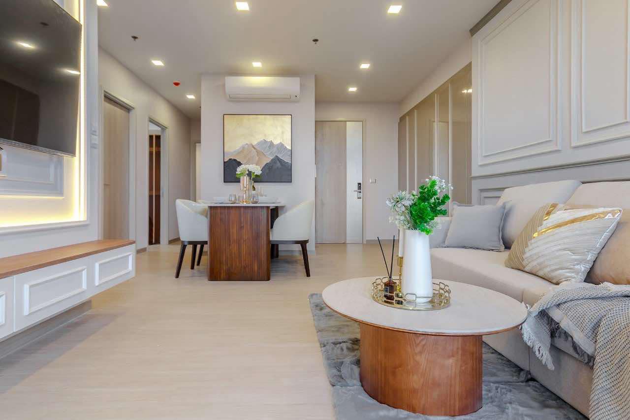 ให้เช่าห้องแบบ 3ห้องนอน 3ห้องน้ำ 1ครัวแยก โซนพื้นที่ MRT พระราม9 คอนโด One9Five Asoke - Rama 9 (วันไนน์ไฟว์ อโศก - พระราม 9) High Rise ขนาดห้อง 93.5 ตรม. ชั้น 58 ตึก A