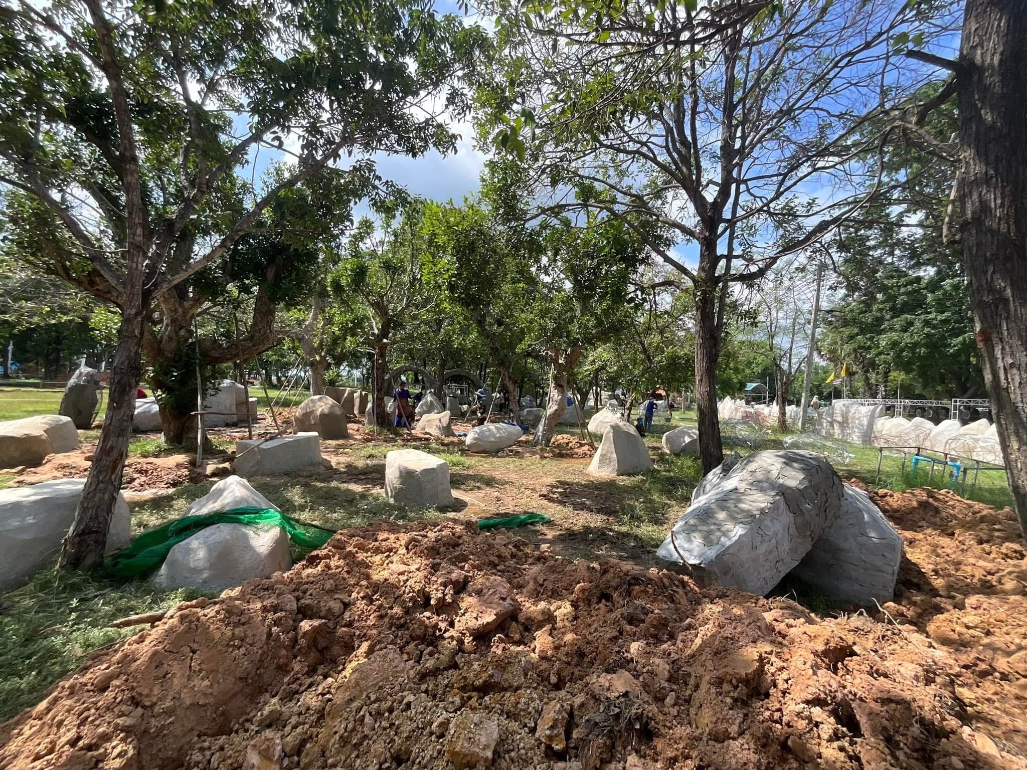 งานออกแบบ จัดสร้างสวนพุทธศิลป์ อุทยานพระนาดูนทะลุมิติ จ.มหาสารคาม สอบถาม โทร 061-6592998