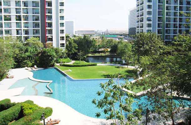 ให้เช่าคอนโด เดอะ พาร์คแลนด์ ศรีนครินทร์, For rent The Parkland Srinakarin วิวสระ เฟอร์นิเจอร์พร้อมเครื่องใช้ไฟฟ้า