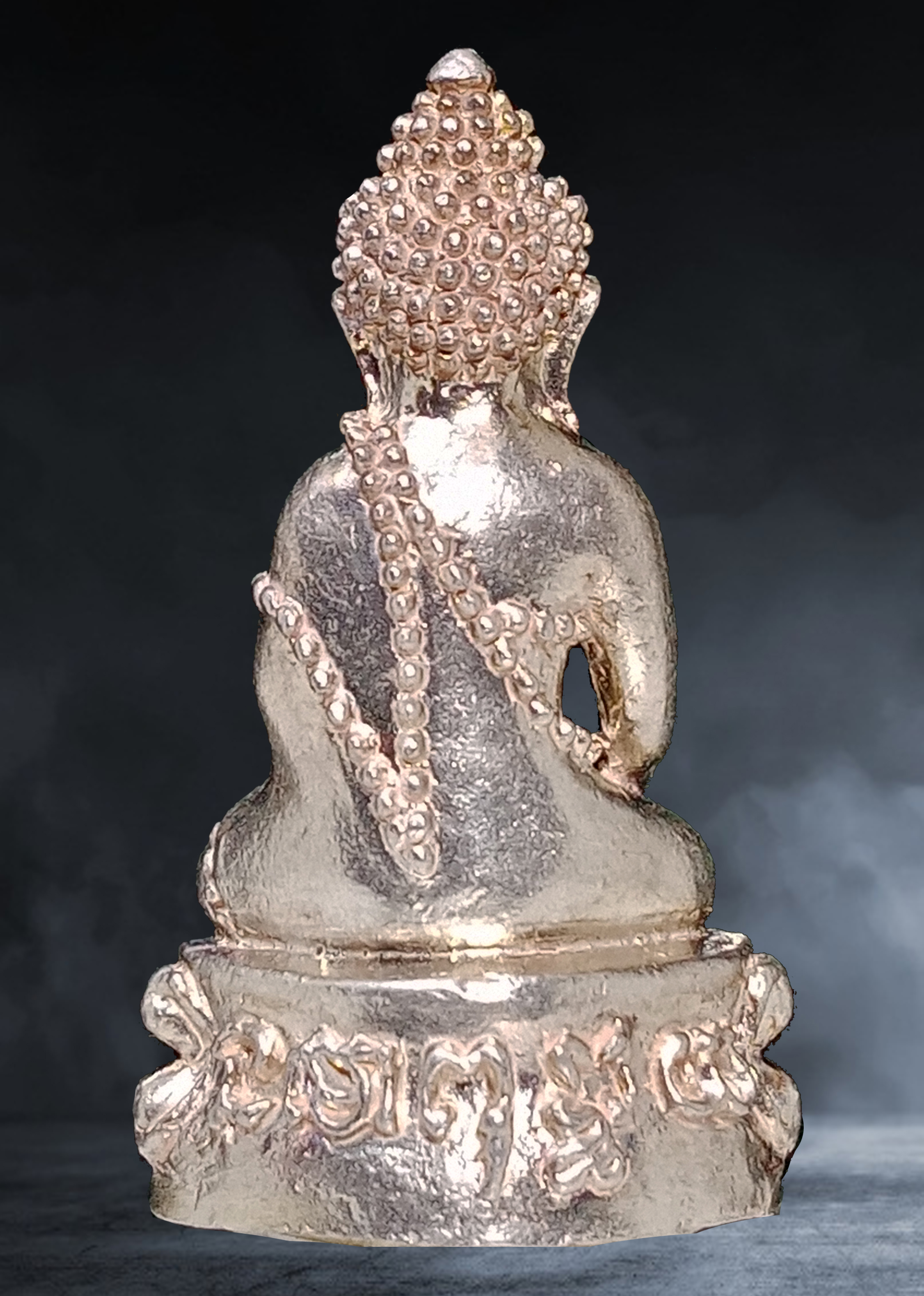 พระกริ่งไตรมาส รวยทันตา หลวงปู่ทองคำ สุวโจ อาศรมสุวโจ จ.สุรินทร์ เนื้อเงินก้นเงิน ปี ๒๕๖๑