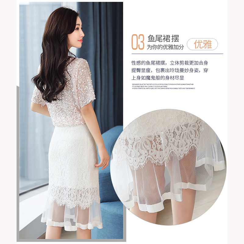 kudapy ชุดเซ็ทเสื้อ+กระโปรงสีครีม