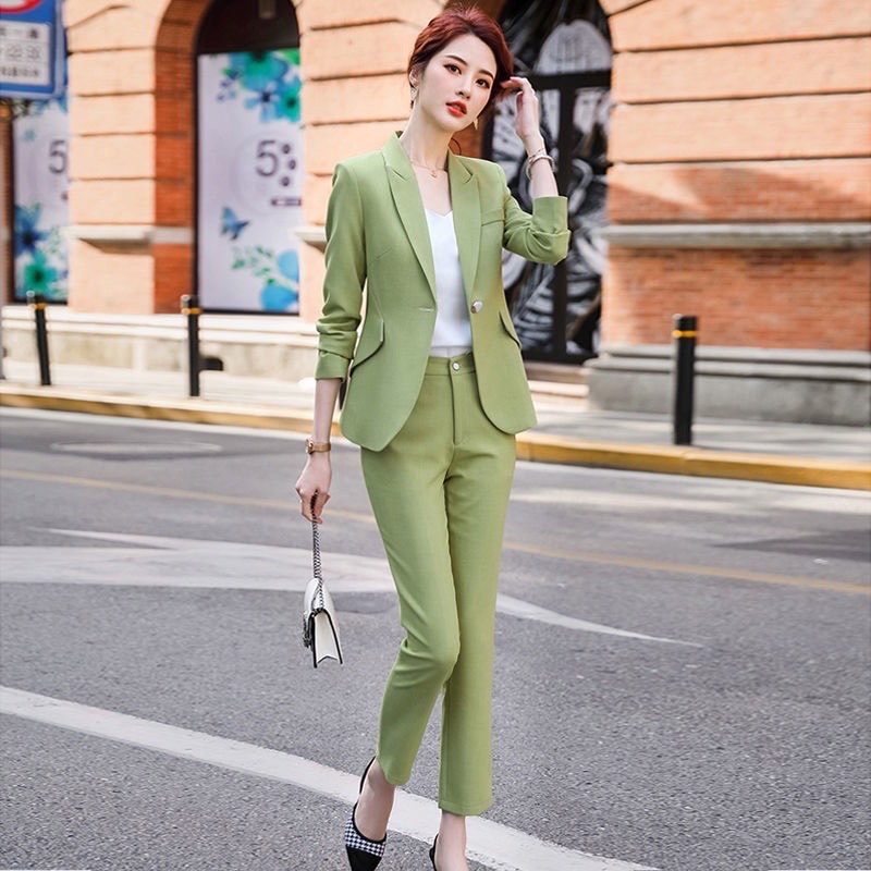 kudapy เซตสูท 3 ชิ้น เสื้อ+กางเกง+สายเดี่ยว ชุดสูทสีชมพู สีเขียว สีเหลือง งานตักเย็บพรีเมี่ยม งานสวย รับประกันคุณภาพค่ะ