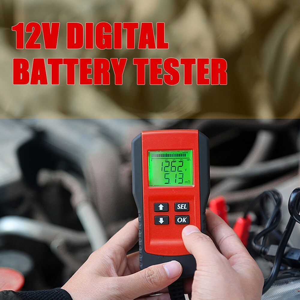 เครื่องทดสอบแบตเตอรี่รถยนต์แบบดิจิตอล 12V (Digital 12V Car Battery Automotive Battery Capacity Tester Tools)