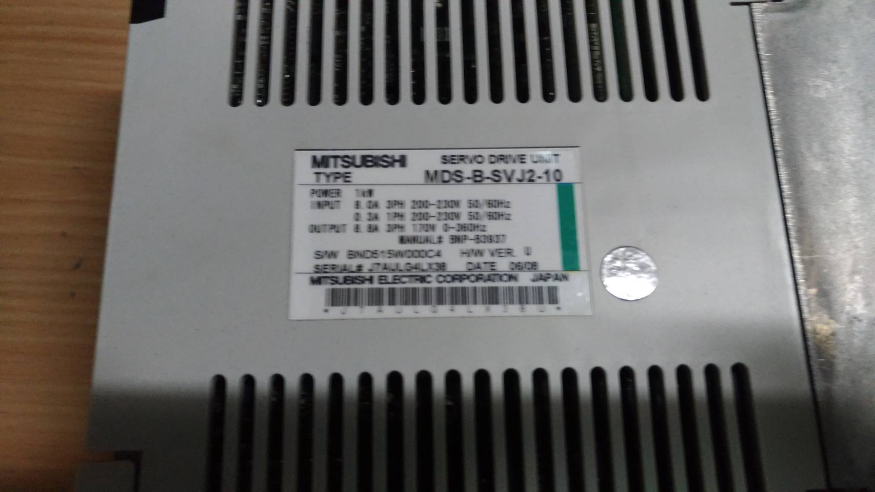 MITSUBISHI MDS-B-SVJ2-10 SERVO DRIVE