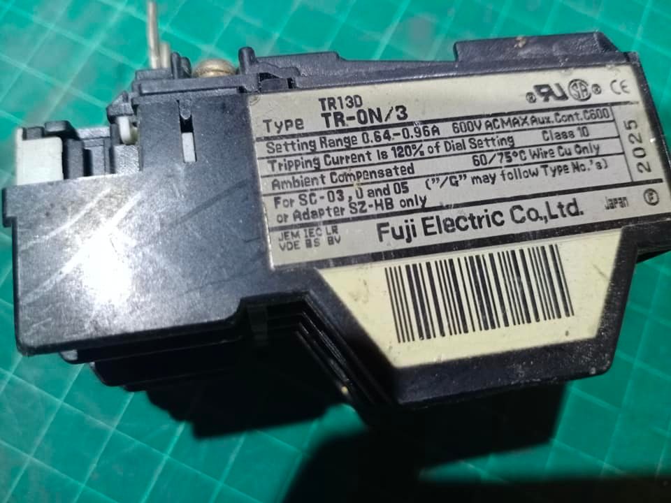 FUJI TR-ON/3 range 0.64 - 0.96A OVERLOAD RELAY