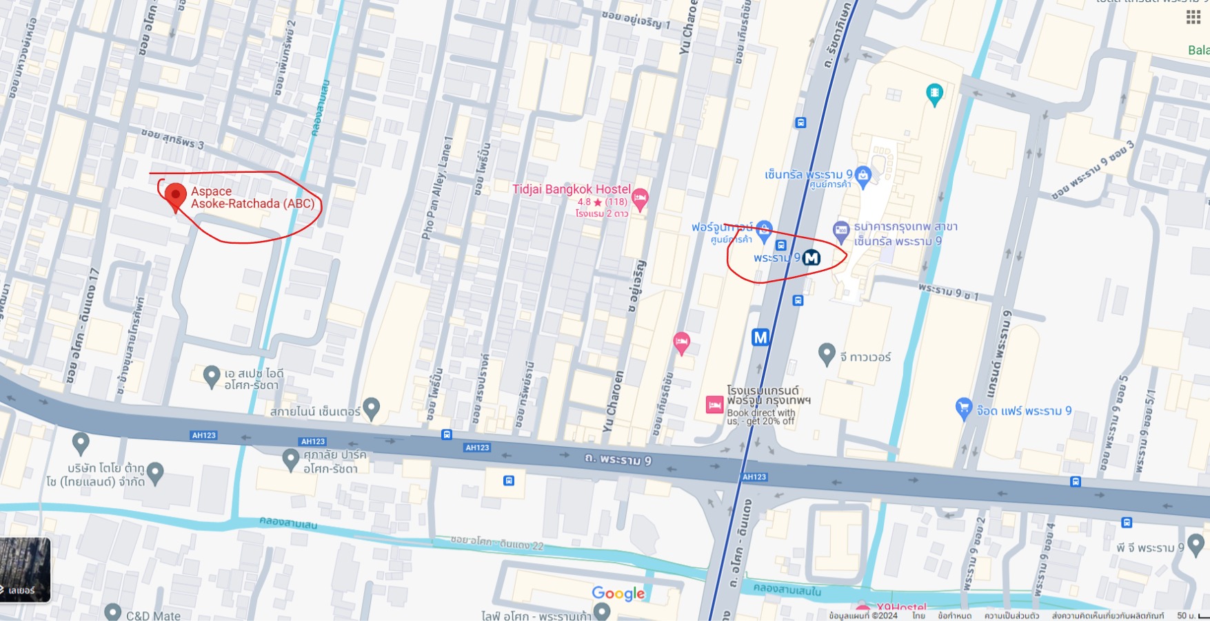 ปล่อยเช่าคอนโด A Space Asoke-Ratchada (เอ สเปซ อโศก-รัชดา) - 1ห้องนอน 1ห้องน้ำ 1ห้องนั่งเล่น - ใกล้ MRT พระราม 9 - ขนาดห้อง 36 ตรม. ชั้น 12 ตึก F วิวสวยฝั่งสระน้ำ