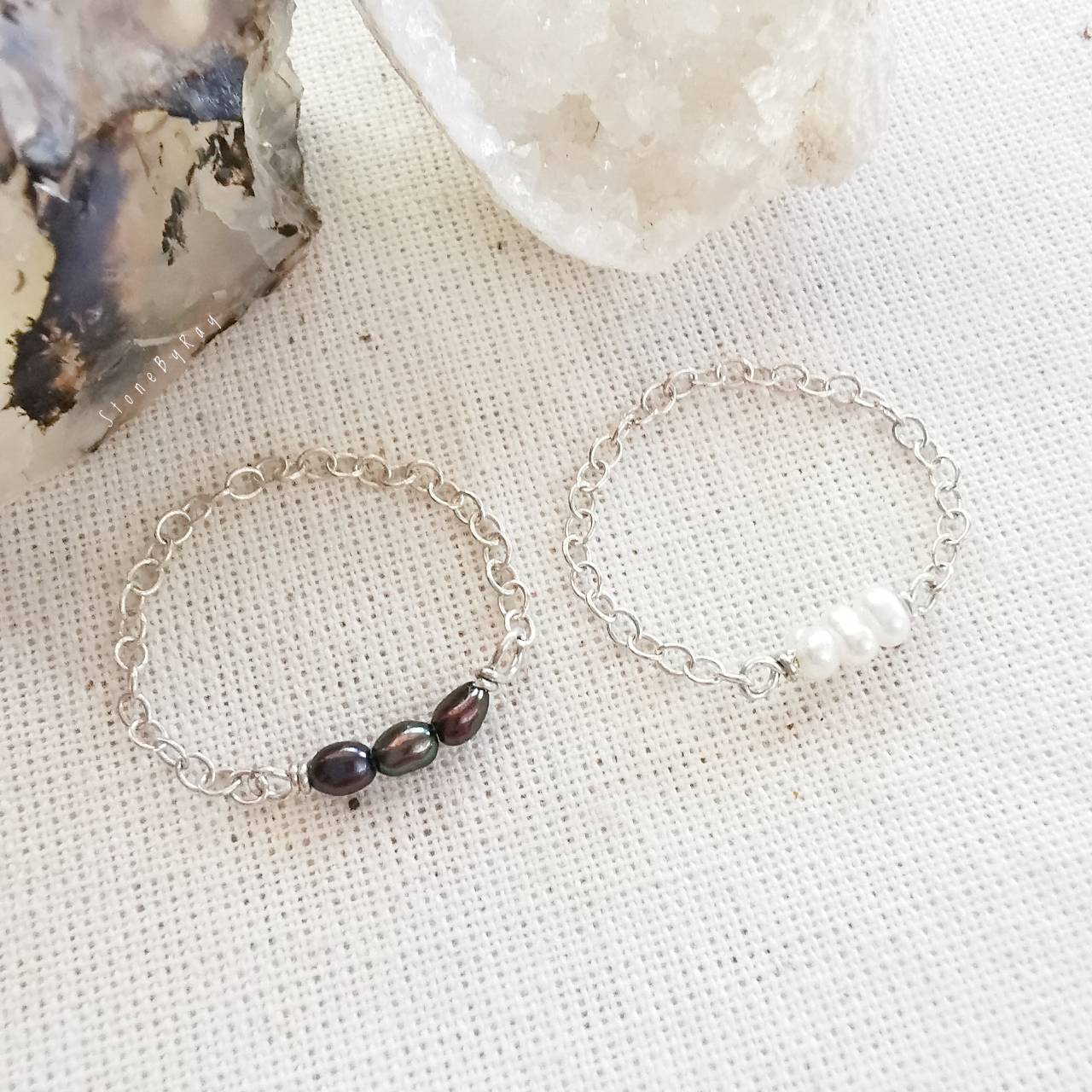 แหวนเงิน+หินพลอยแท้เม็ดเล็กน่ารัก Tiny Gemstone Rings.