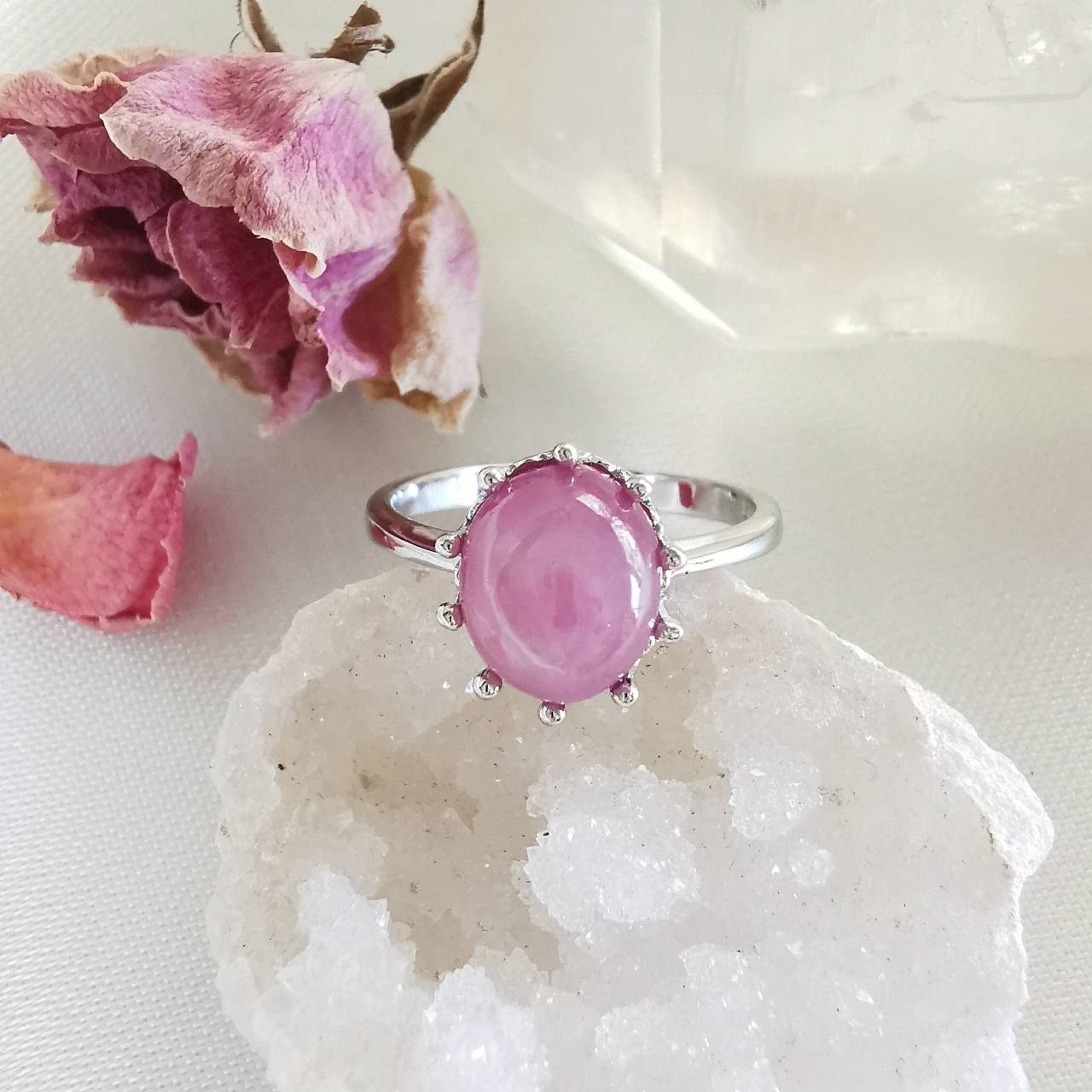 แหวนเงินพลอยทับทิม Ruby