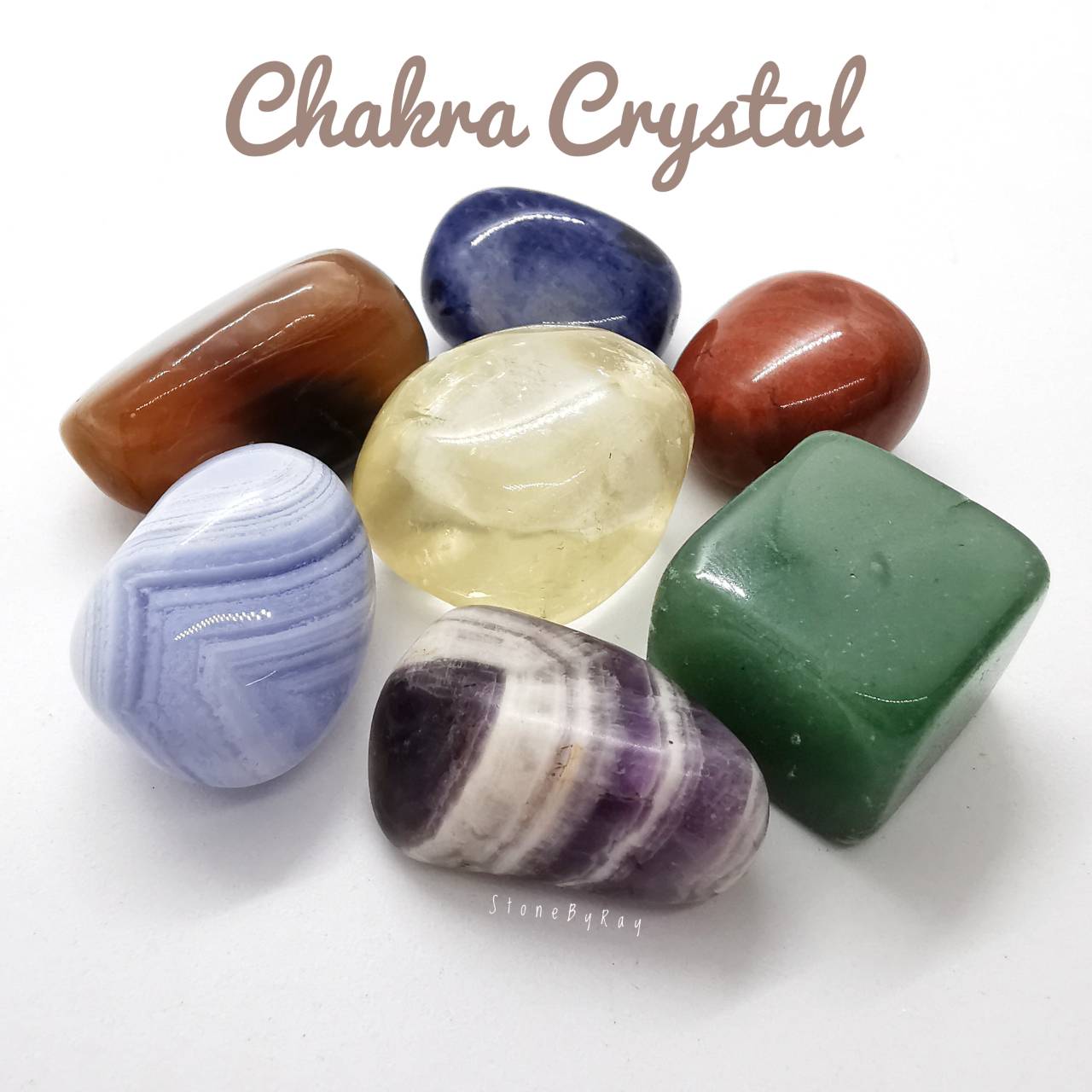 หินจักระขัดเงา7ชนิด (Chakra Stones)