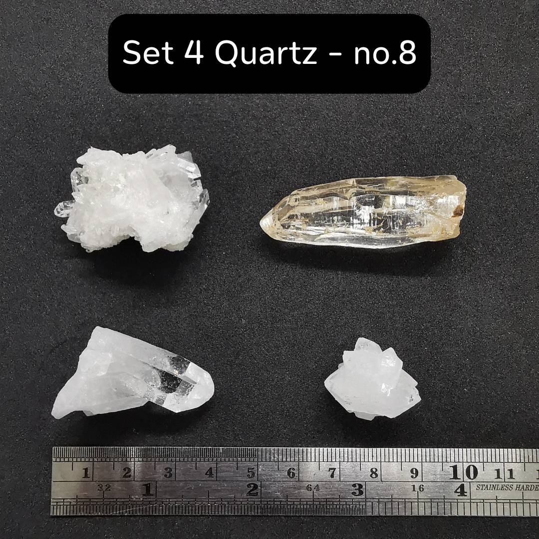 ชุดหินคริสตัลควอตซ์4ชนิด (4 of a Kind Natural Quartz Collection)