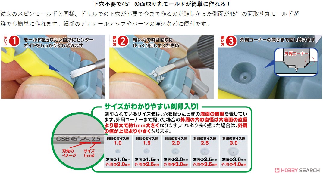 (เหลือ1ชิ้น) godhand GH-CSB45-1-3 Spin Mold 45